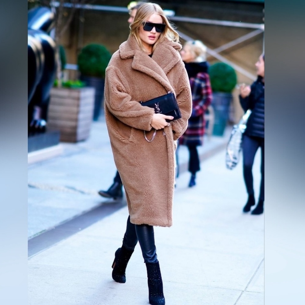 Max Mara Camel Beige Teddy Icon coat